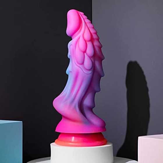 Luminous Dragon Dildo, 8.46 Inch Monster Realistic Dildo, Silicone G Spot Anal Prostate Dildo Anal Plug with Suction Cup Glow in