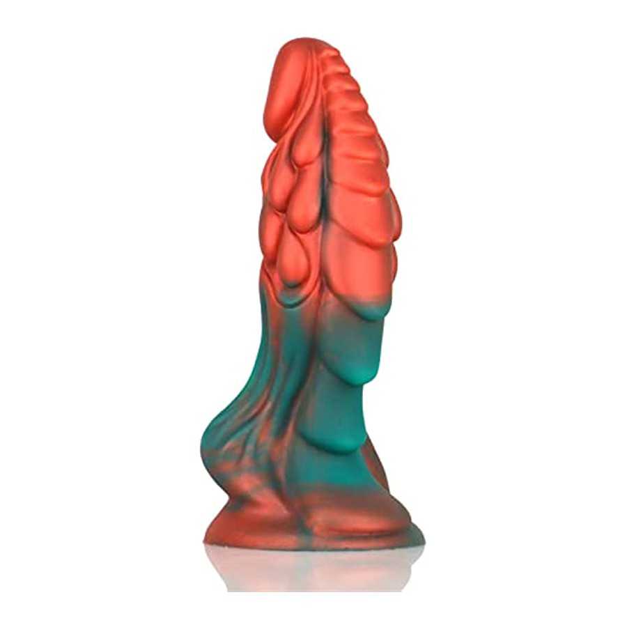 Colorful Thick Realistic Dragon Dildo Knot Anal Dildo, 7.4" Liquid Silicone Dildo Anal Sex Toy for Couples, Lifelike Monster Dil