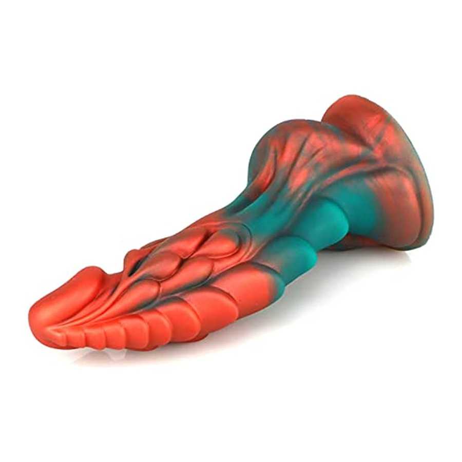 Colorful Thick Realistic Dragon Dildo Knot Anal Dildo, 7.4" Liquid Silicone Dildo Anal Sex Toy for Couples, Lifelike Monster Dil