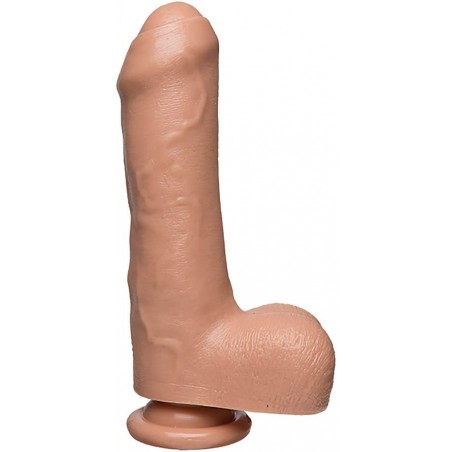 Doc Johnson The D - Uncut D - 9 Inch with Balls - FIRMSKYN - 8.75" Long and 1.75" Wide - Suction Cup Base - O-Ring Harness Compatible Dildo, Vanilla