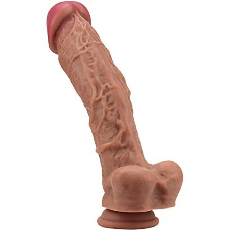 Realistic Dildos Soft , Realistic Dildo for Beginners Like Skin Huge Silicone Dildo, G Spot Clitoral Anal Stimulator for Women, Dildo with Balls  Fake Penis 9.8''
