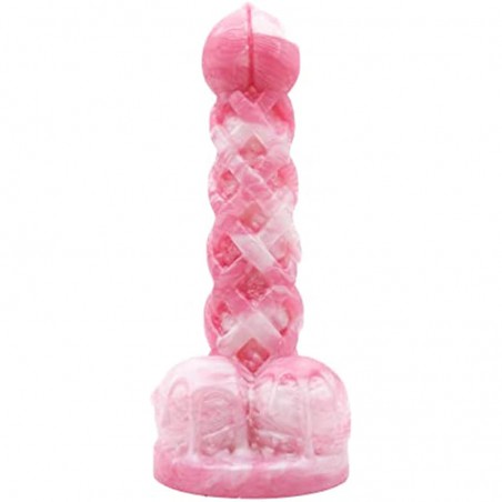 Peach Pie A La Mode Suction Cup Fantasy Dildo - Creamy Pink/White Colors - Handmade in The USA (Mini)