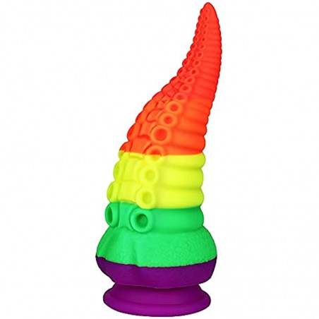 Realistic Animal G Spot Dildo 8.66” Flexible Penis Cock with Strong Suction Cup Colorful Octopus Whiskers Sex Toy for Men Women Masturbating