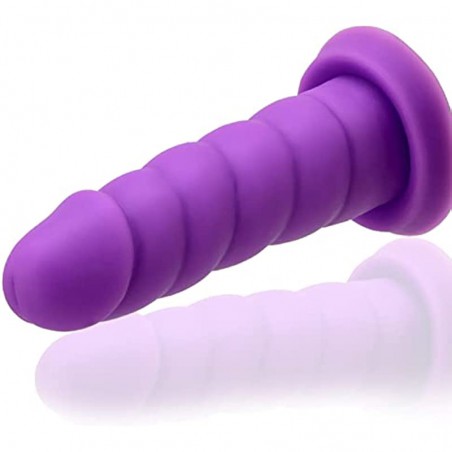 MEBAULT Realistic Dildo 5.51 inch Twisted Anal Dildo Butt Plug with Suction Cup &  Glans G-spot Dong Fake Penis for Men Women Vaginal Anal Masturbation