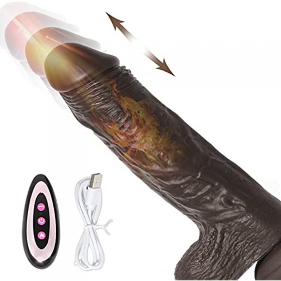Realistic Black Dildo with...