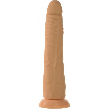 Naughty Realistic Silicone Dildo with Suction Cup, Adult Sex Toy, Slim, Beginner, Flesh, 7.5"