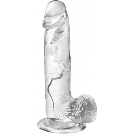 ROVOZAR 8.3 Inch Realistic Dildo, with Strong Suction Cup for Hands-Free Play, TPE Transparent Safety Material, for Women/Men/ Adult/ Vagina G-spot and Anal Sex Toys