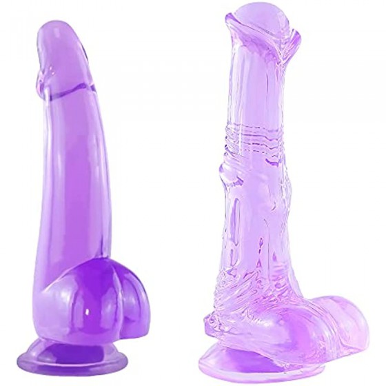 9 inch Purple Horse Dildo +...