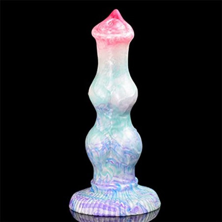 +6k Huge Wolf Dildo Monster Dildo, 10.24'' Realistic Animal Dildo Suction Cup Dildo Toys with Big Knot, Flexible Dildo Anal Plug, Adult Sex Toy Colorful