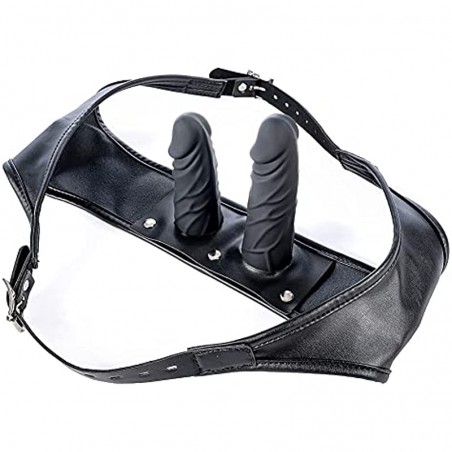  Strap-on Set Dildo Pants 2 Removeable Silicone Dildos, G spot Anus Stimulator Vagina Masturbator for Women Couples