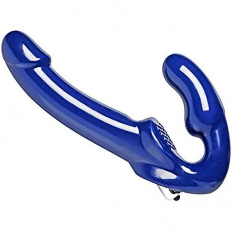 Revolver II Vibrating Strapless Strap on Dildo - Blue +4oz Lube