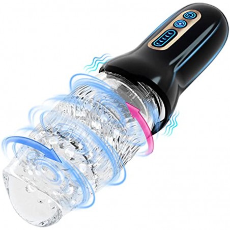 Automatic Blowjob Sex Machine Male Masturbator, Adult Sex Toys for Men, YUKZEN Rotating Vibrating Hands Free Men's Sex Toy Stroker Penis Vibrator, Masturbators Pocket Pussy for Men Pleasure Realistic