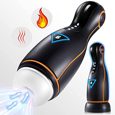 Automatic Sucking Blowjob Sex Machine LED Male Masturbator,Adult Sex Toys for Men,Vibrating Heating Hands Free Men's Sex Toy Stroker Penis Vibrator,Masturbators Pocket Pussy for Men Pleasure Realistic