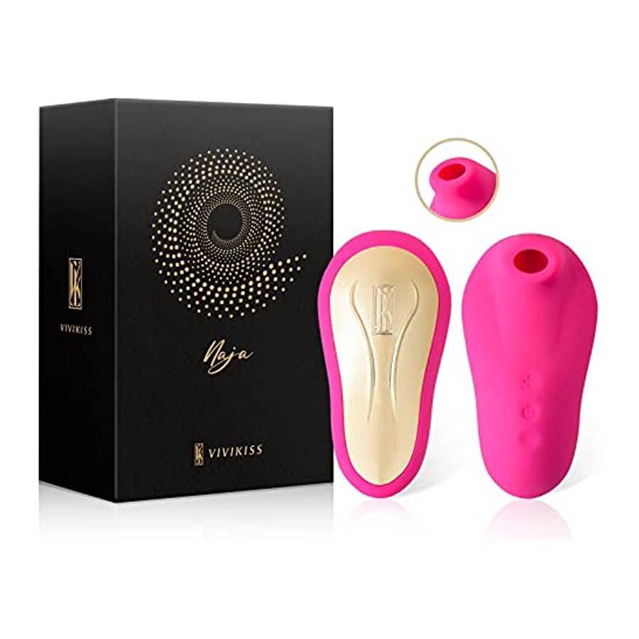 VIVI KISS NAJA Suction Vibrator, Rose Gold / Black Gold / Purple Gold