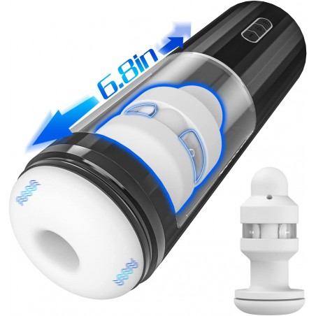 Automatic Male Masturbators, Mesterstar Male Masturbator Cup Stroker with 5 Thrusting & 7 Vibration, Blowjob Hands Free Pocket Pussy with Textured Sleeve for Men’s Pleasure, Adult Sex Toys for Men