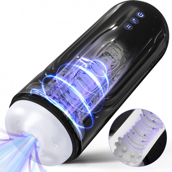 Automatic Male Masturbator 7 Blowjob Thrusting Modes Masturbators Cup 3D Realistic Textured Vagina Adult Sensory Toys
