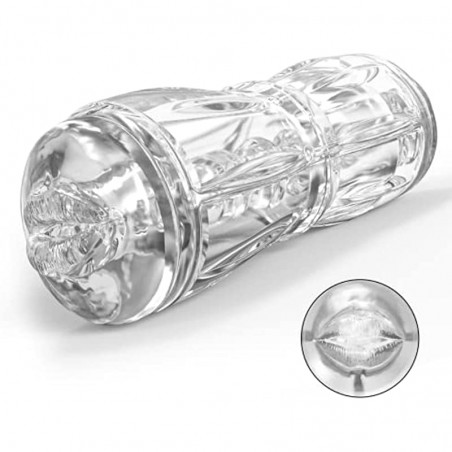 Dual Open Ended 360° Rotating Male Masturbators Stroker Sleeve,Mesterstar Pocket Pussy Sex Toys for Adult with 3D Crystal Realistic Textured Vagina Male Masturbators Cup, Blowjob Adult Male Sex Toy