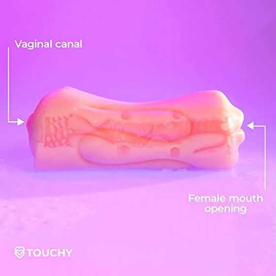 Male Masturbator 2 in 1 Soft Touch Adult Textured Pocket Pussy with Mouth Lifelike Sex Doll with 3D Vagina Inner Toy Realistic M