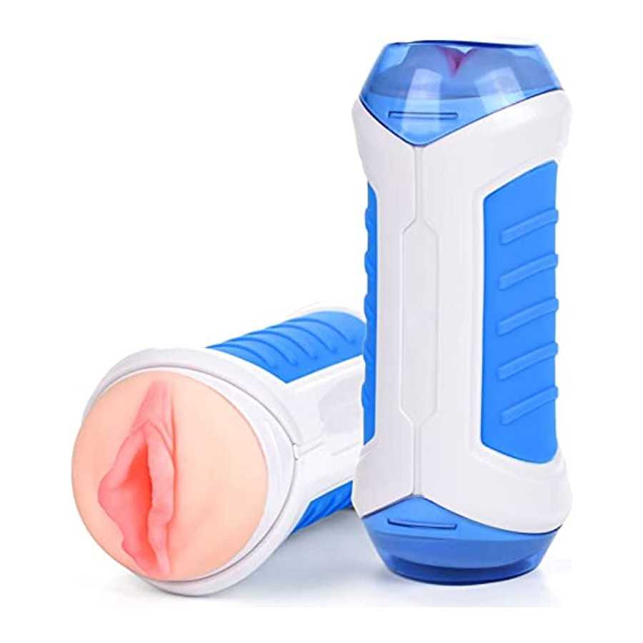 2 in 1 Male Masturbator Adult Sex Toys with Realistic Textured, Men's Pocket Pussy Male Masturbation Male Sex Toy- Adult Toy for