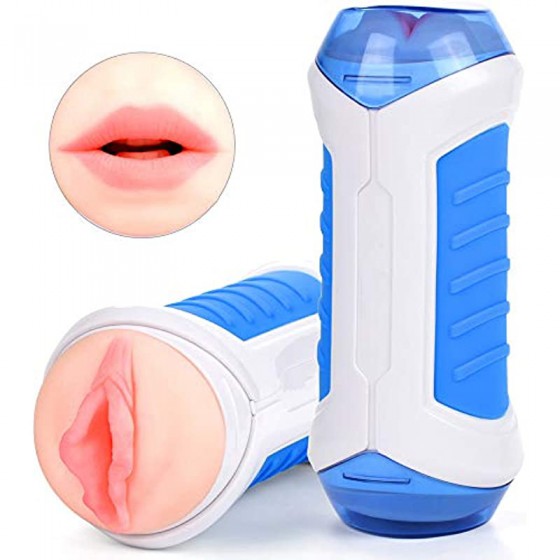 2 in 1 Male Masturbator Adult Sex Toys with Realistic Textured, Men's Pocket Pussy Male Masturbation Male Sex Toy- Adult Toy for