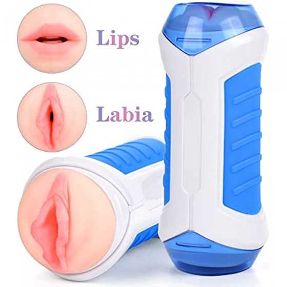 2 in 1 Male Masturbator Adult Sex Toys with Realistic Textured, Men's Pocket Pussy Male Masturbation Male Sex Toy- Adult Toy for