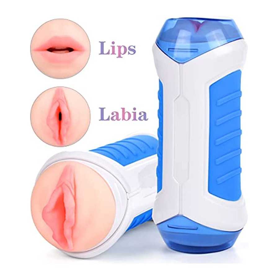2 in 1 Male Masturbator Adult Sex Toys with Realistic Textured, Men's Pocket Pussy Male Masturbation Male Sex Toy- Adult Toy for