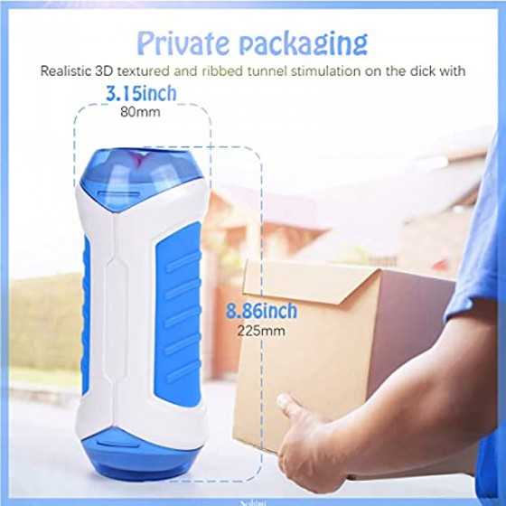 2 in 1 Male Masturbator Adult Sex Toys with Realistic Textured, Men's Pocket Pussy Male Masturbation Male Sex Toy- Adult Toy for