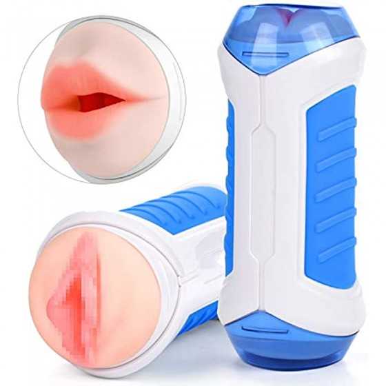2 in 1 Male Masturbator Adult Sex Toys with Realistic Textured, Men's Pocket Pussy Male Masturbation Male Sex Toy- Adult Toy for