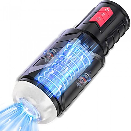 Automatic Male Masturbator Cup with 7 Oral-Suction &7 Vibration Modes, Electric Pocket Pussy Penis Masturbation Blowjob with Powerful Suction, Textured Stroker Moans Sex Toys for Men