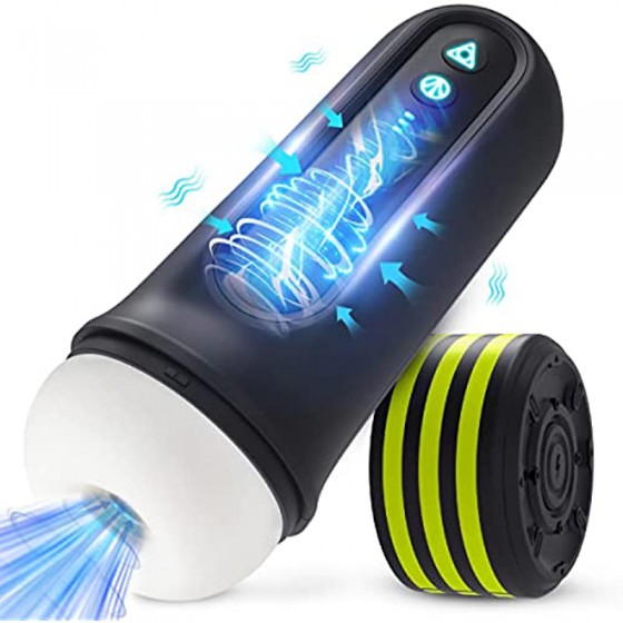 Automatic Sucking Masturbator Stroker - Electric Blowjob Machine Pocket Toy with 5 Suction & 5 Vibration Modes, Male Sex Pleasure Sucker Device for Adult Men's