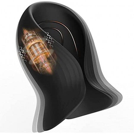 Penis Training Vibrator with 12 Powerful Vibrations, Testicle Coverage & Multifunctional Male Vibrator for Male Masturbation, Ulovime Male Sex Toy for Penis Stimulation & Endurance Training