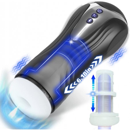 Automatic Blowjob Sex Machine Male Masturbators, Adult Sex Toys for Men's Sex Pleasure,MXUXEN Thrusting Vibrating Hands Free Male Masturbator Cup Men Sex Toy Stroker,Pocket Pussy with Realistic Sleeve