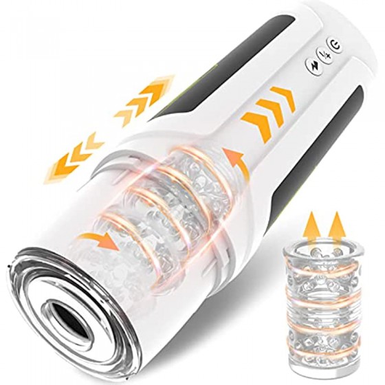 Automatic Male Masturbator Cup Adult Sex Toys Electric Pocket Pussy Stroker with 7 Thrusting & Rotating Modes for Penis Stimulation, Oral Sex Handjob Blowjob Toy Penis Sleeve for Men Masturbation