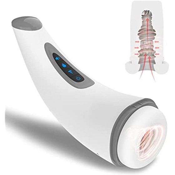 Male Sex Toys Automatic Masturbators Cup Electric Pocket Pussy Blowjob, Stroker with 7 Modes Vibration 3 Suction Heating Powerful Men Masturbation Oral Adult Toys Penis Stimulation Male Masterburator