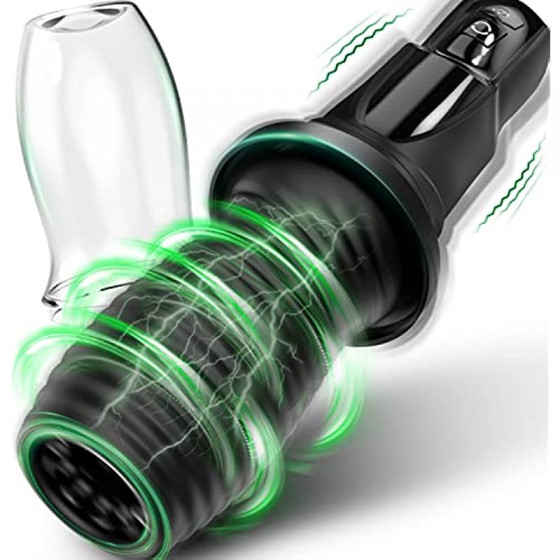 Automatic Male Masturbator, Vibrating Male Masturbator Cup with 7 Rotations & 7 Vibrations for Blowjob Sex Toy, Electric Male Masturbators for Men Vibrating Male Sex Toys with 360° Wrapped Inner