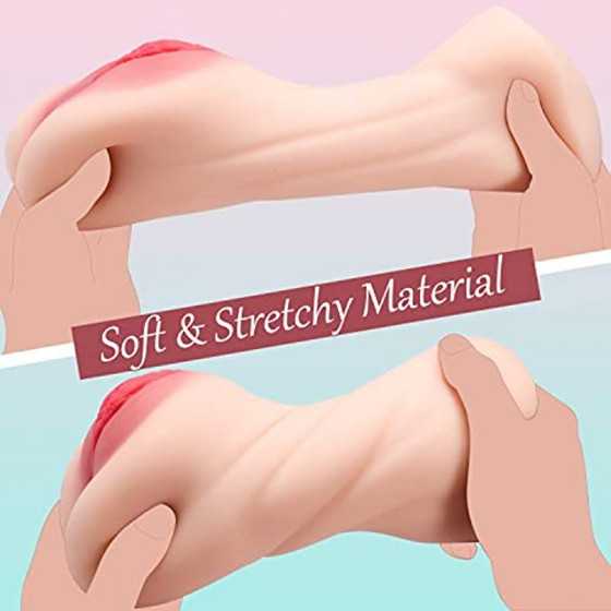 Pocket Pussy Male Masturbators Sex Toys for Men, Sex Stroker with 3D Realistic Vagina and Tight Anal for Men Masturbation, Porta