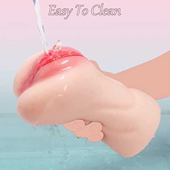 Pocket Pussy Male Masturbators Sex Toys for Men, Sex Stroker with 3D Realistic Vagina and Tight Anal for Men Masturbation, Porta
