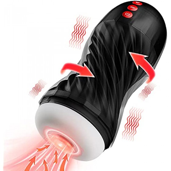 Automatic Sucking Male Masturbator Cup for Beginners, Pocket Pussy with 7 Vibrating Modes & 5 Suctions Penis Stimulation, Electric Blowjob Stroker Realistic Textured Sleeve Adult Oral Sex Toy for Men