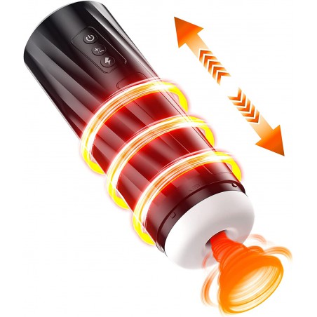 Automatic Male Masturbator, SUPOLA Male Masturbator Cup with 7 Thrusting & Squeezing Modes, Hands-Free Electric Pocket Pussy Male Stroker, 3D Texture TPE Vagina Blowjob Machine, Male Sex Toys for Men