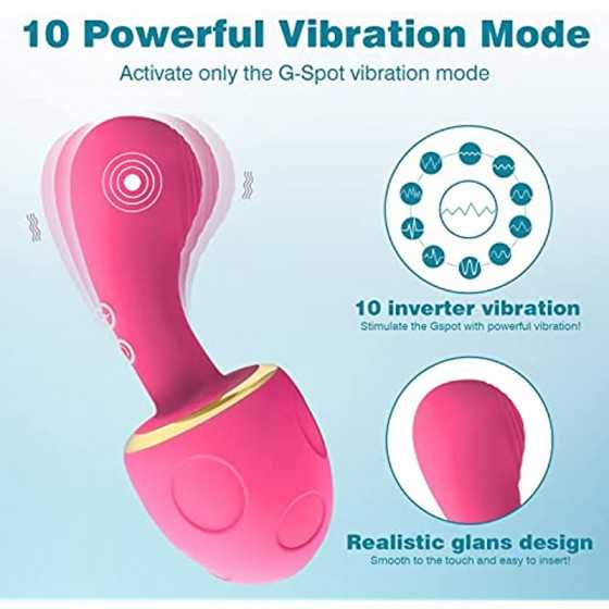 Nipple Suck Lick Vibrator for Women, 2 in 1 Realistic Vibrating Dildos with 10 Lick & 10 Vibrating Modes, Sex Toys for Women's S