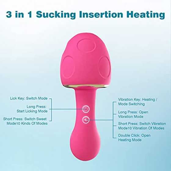 Nipple Suck Lick Vibrator for Women, 2 in 1 Realistic Vibrating Dildos with 10 Lick & 10 Vibrating Modes, Sex Toys for Women's S