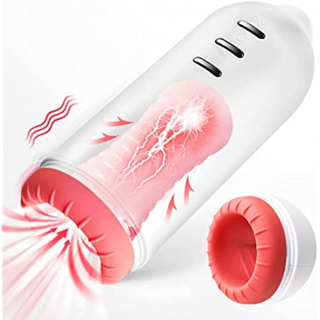 Automatic Male Masturbator, Sucking Male Masturbator Cup with 7 Suction & 7 Vibrating for Mens Male Sex Toys, Pocket Pussy Stroker Toy, Blowjob Toy Mens Masturbators Adult Male Sex Toys for Men
