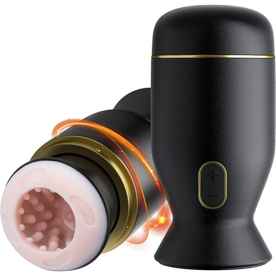Automatic Male Masturbator Cup, Male Masturbator with 6 Rotating for Glans Trainer, Electric Pocket Pussy Male Strokers Toy, Oral Blowjob Self-Pleasure Sex Toys for Men