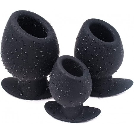4.4In Extra Large Cup Hollow Silicone Anal Plug.g-spot Vagina Soft Dildos para Suction Stimulation Training Masturbator for Women Female Men Male Unisex (Medium)