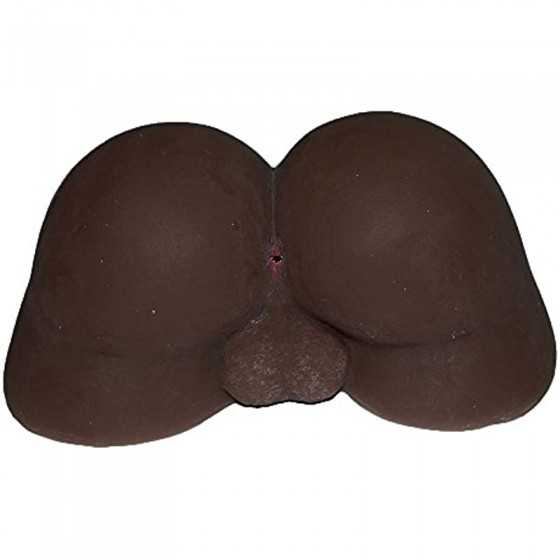 Male Masturbator Full Silicone Black Man Butt Ass with Testicles and Anal Holes Sex Doll for Male&Gay