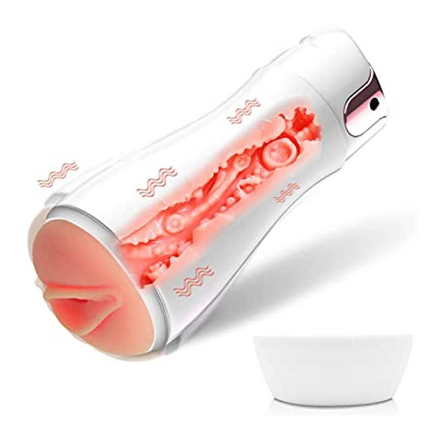 Automatic Male Masturbator Cup with 7 Vibration Modes, Pocket Pussy with Realistic Textured for Penis Stimulation Massager, Vagi