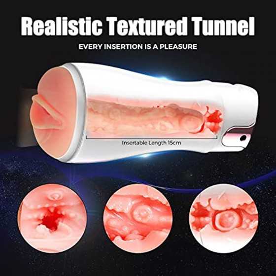 Automatic Male Masturbator Cup with 7 Vibration Modes, Pocket Pussy with Realistic Textured for Penis Stimulation Massager, Vagi
