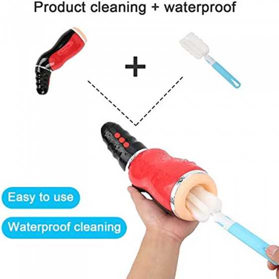 Male Masturbator Cup Adult Sex Toys for Men, Automatic Electric 5 Clamping 10 Vibrating with Various Woman Moans Stroker Masturb