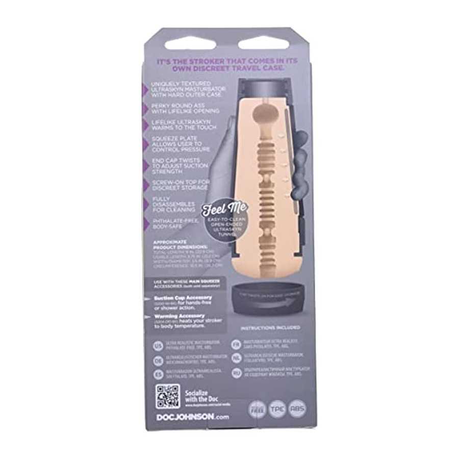 Doc Johnson Man Squeeze - Twink - Squeeze Plate for Precise Pressure - Twist End Cap to Control Suction - Discreet Premium Strok