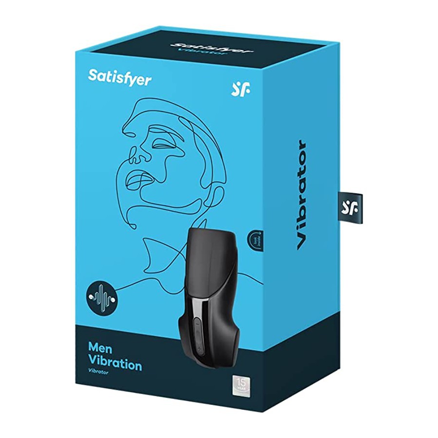 Satisfyer Men Masturbator Plus Vibration - Male Masturbation Cup, Pocket Vagina, Stroker, Realistic Feeling, Vibrating Stimulati